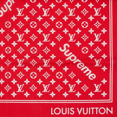 louis vuitton supreme bandana|louis vuitton monogram bandana.